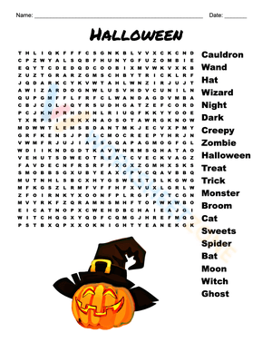 Halloween Fun Worksheet