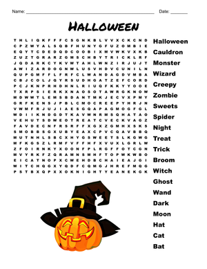 Halloween Fun Worksheet
