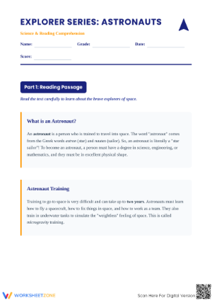 Essential Astronaut Reading Comprehension | Grade 5 ELA