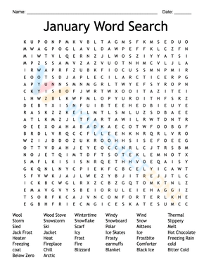 January Word Search