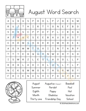 August word search 6