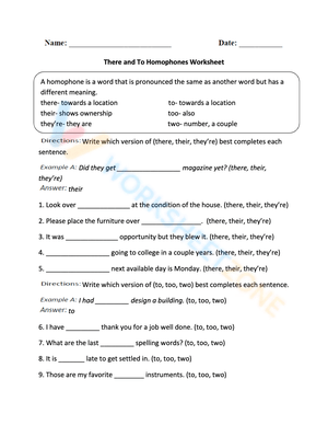 Homophone 3