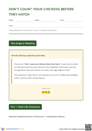 Grade 4 Idioms — Essential No-Prep Printable Worksheet