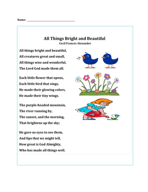 Analyzing Poetry Techniques: Worksheet 2