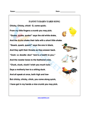 Rhyming Words in Poetry: Complete the Poem