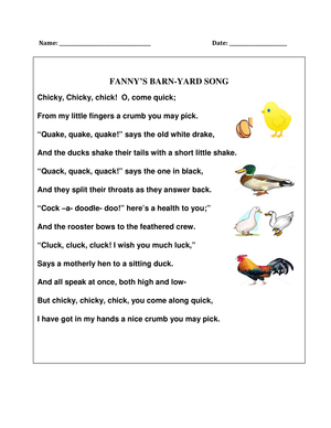 Rhyming Words in Poetry: Complete the Poem