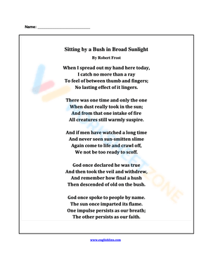 Explore Poetic Devices with this Engaging Poetry Worksheet