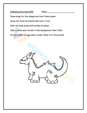 Improve Focus with this Following Directions Worksheet