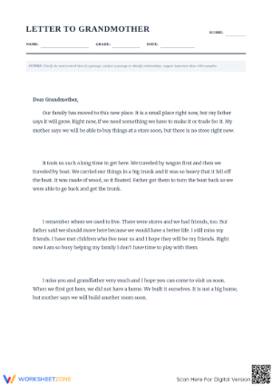 Close Reading & Main Idea Worksheet | Grade 10-12 Printable