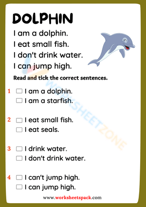 Reading Comprehension: Sea Animals Exploration