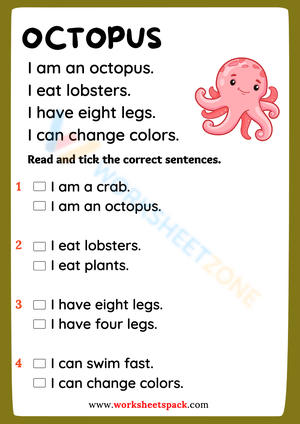 sea animals reading comprehension 4