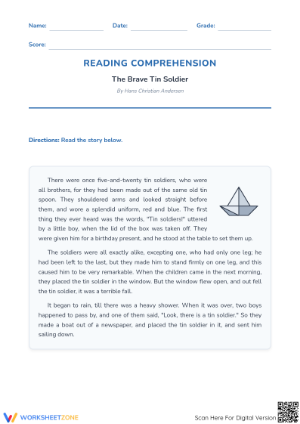 Grade 3 Reading Comprehension — Essential Worksheet