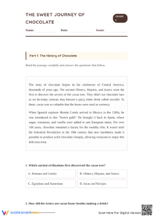 Essential Grade 6 Reading: The History of Chocolate
