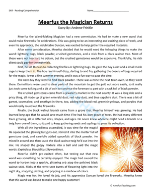 Essential Grade 7 Reading: Meerfus the Magician