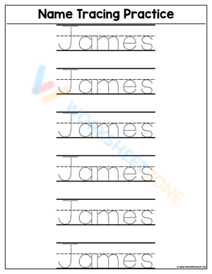 Name Tracing Worksheet - James