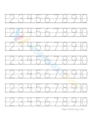 Number Tracing 1-10