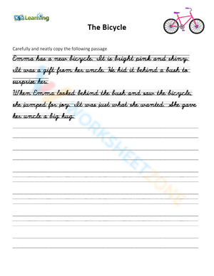 Cursive Handwriting Paragraph | Grade 4-5 Printable
