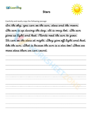 Printable Cursive Handwriting Worksheet | Grade 3