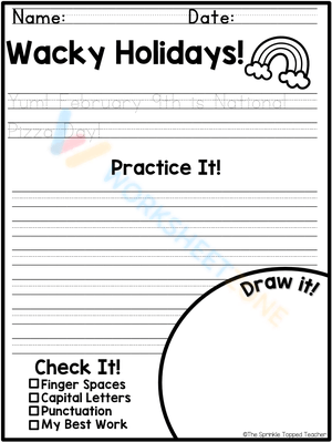 Wacky Holidays Writing Prompt