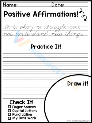 Improve Handwriting with Positive Affirmations