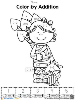 Fun Math Sums with a Little Girl Theme