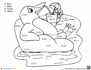 Math Fun with Cute Duck Sums Worksheet