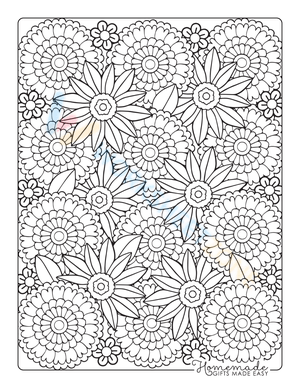 Relax and Create with this Flowers Coloring Page
