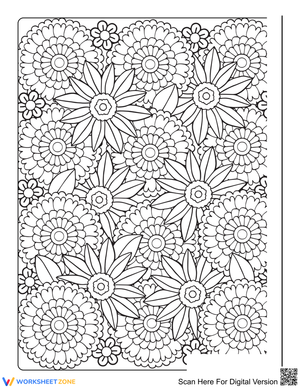 Relax and Create with this Flowers Coloring Page