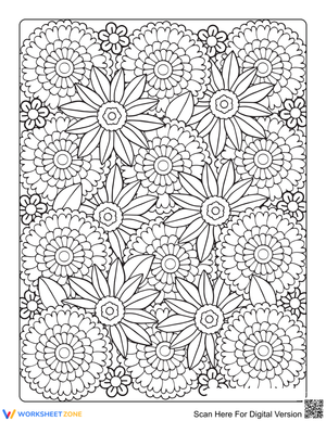 Relax and Create with this Flowers Coloring Page