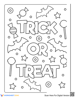  Trick or Treat Coloring Page