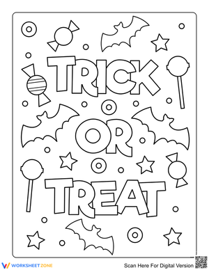  Trick or Treat Coloring Page