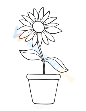 Express Yourself with this Flower in Pot Page