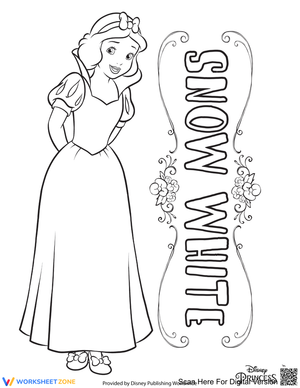 Printable Snow White Coloring Page | Grade K