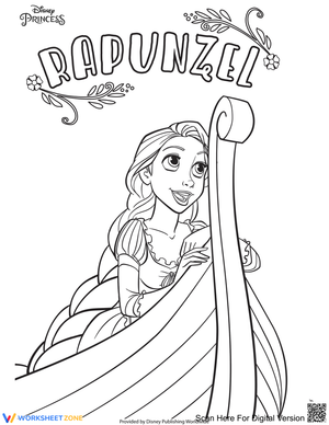 Princess Rapunzel Coloring Page | Essential Printable