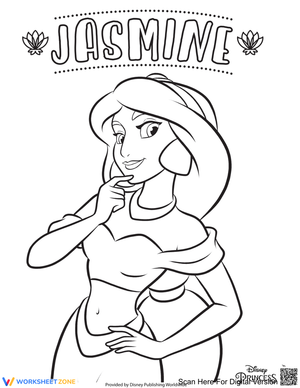 Princess Jasmine Coloring Page | Essential Grade K-2