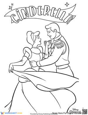 Printable Cinderella Coloring Page | Grade K