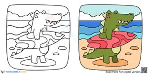 Swimming crocodile