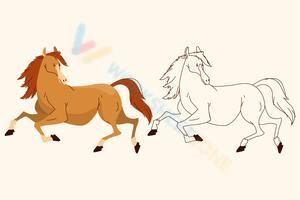 Cool horse coloring