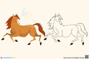 Printable Horse Coloring Page | Kindergarten Ready
