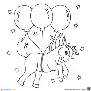 Unicorn and balloons