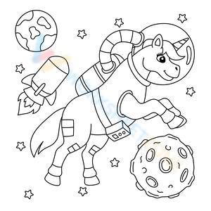 Unicorn in the space