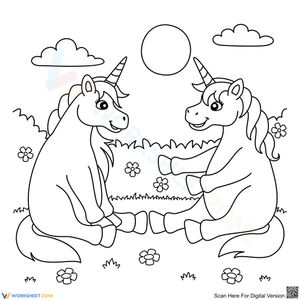 Two close unicorns