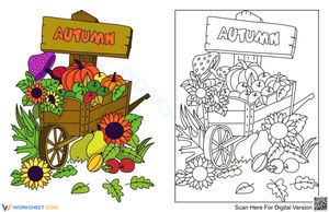 Fruits in Autumn Coloring Page | Essential Grade K Ready