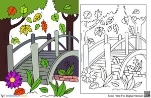 Falling leaves in the bridge