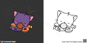 Cat Coloring Worksheet | Kindergarten Essential