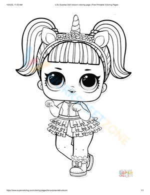 LOL Surprise Doll Unicorn Coloring