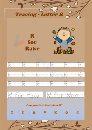Letter R Tracing Worksheet | Essential Grade K-1 Printable