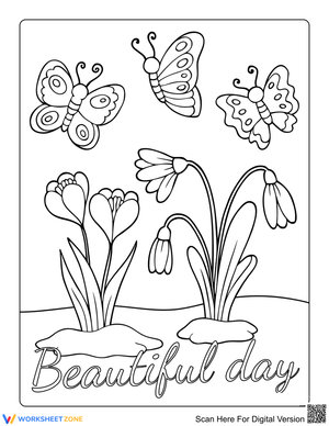 Beautiful Butterfly Coloring Page for Kids