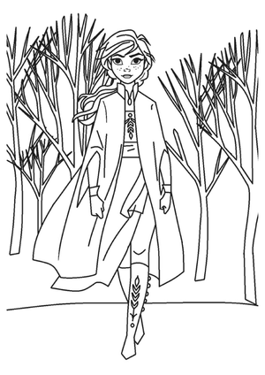 Princess Anna Coloring Page | Essential Kindergarten Art