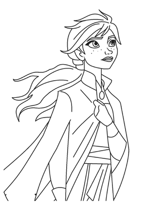 Princess Anna Coloring Page | Essential Kindergarten Art